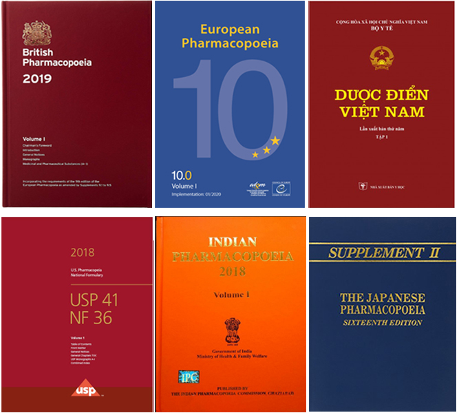 Một số Dược điển có thể tham khảo