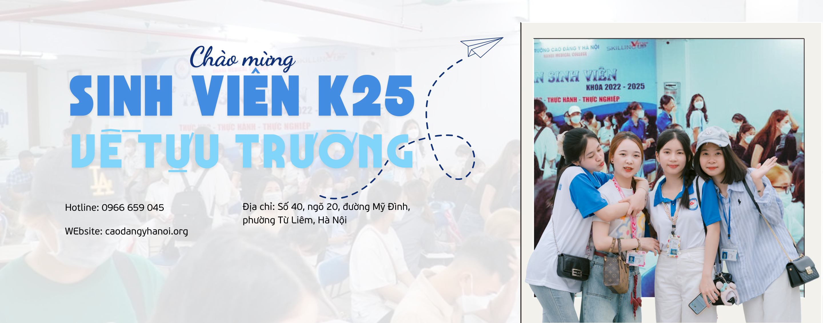 Cao đẳng y hà nội nhập học 2025 cơ sở mỹ đình