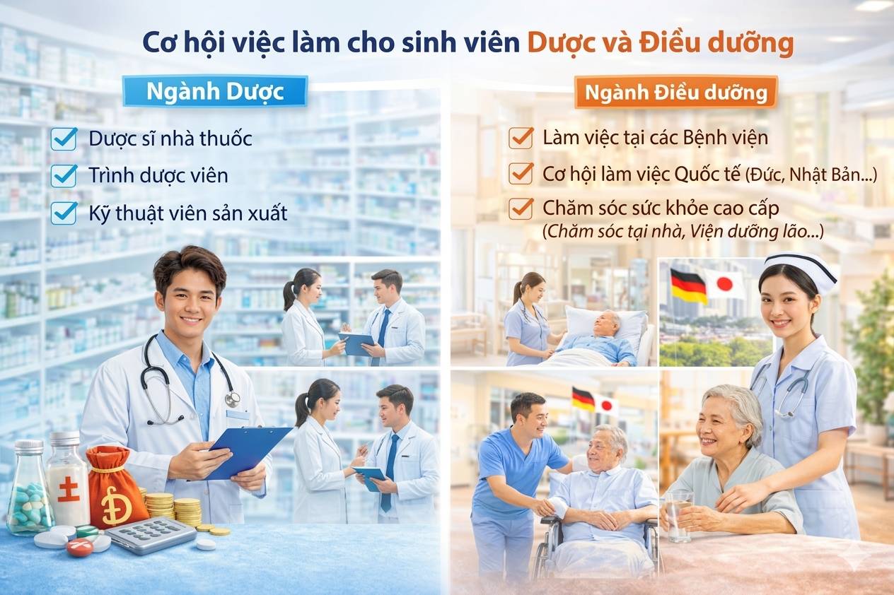 Cơ hội việc làm cho sinh viên Dược và Điều dưỡng